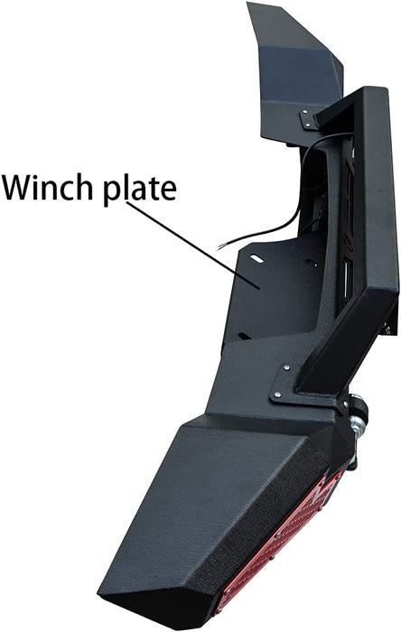 Jeep JK/JKU Front & Rear Bumpers with Winch Plate and License Plate Bracket and License Plate Light