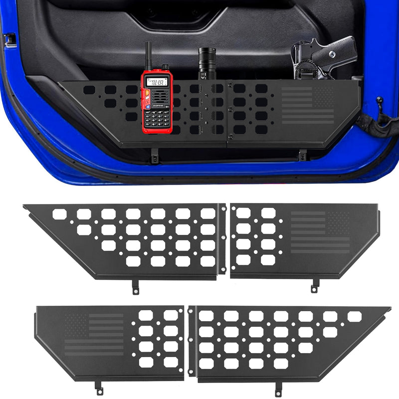 Jeep Metal Front & Rear Door Storage Box for 2018-2026 Jeep Wrangler JL JLU 4XE and Gladiator JT