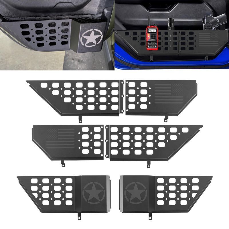 Jeep Metal Front & Rear Door Storage Box for 2018-2026 Jeep Wrangler JL JLU 4XE and Gladiator JT