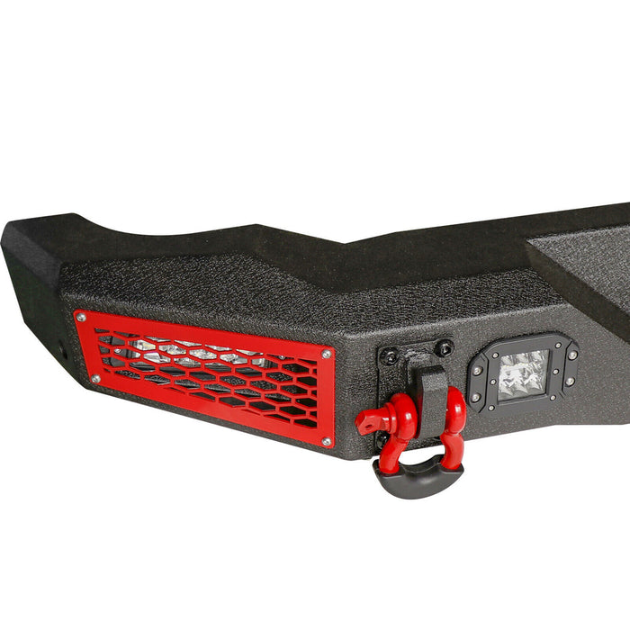 Ford Bronco Steel Front and Rear Bumpers Combo with Offroad Lights & D-rings &  Sensor Mounting Hole