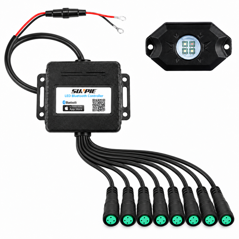 SUNPIE Hexagonal Series RGBW Rock Light Replacement Controller – Green 5-Pin
