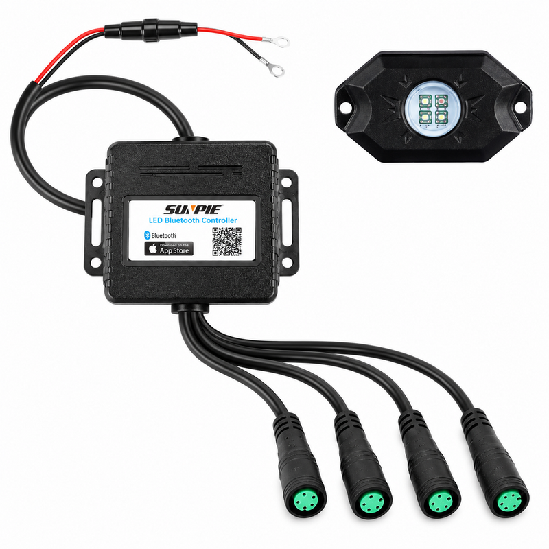 SUNPIE Hexagonal Series RGBW Rock Light Replacement Controller – Green 5-Pin