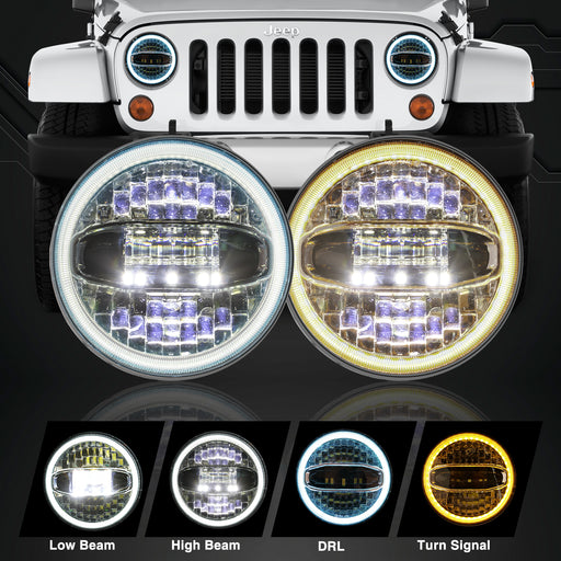 jeep wrangler halo headlights