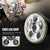 SUNPIE Motorcycle 5-3/4 5.75 Silver Halo LED Headlight for Harley Dyna Street Bob Super Wide Glide Low Rider Night Rod Train Softail Deuce Sportster Iron 883