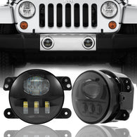 (2pcs/set) 4" 5D LED Fog Lights for 1997-2018 Jeep Wrangler TJ LJ JK JKU