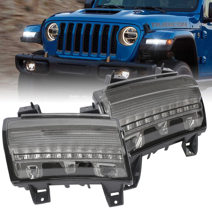 LED Fender Flare Marker Lights for 2018-2024 Jeep Wrangler JL/JLU and Jeep Gladiator