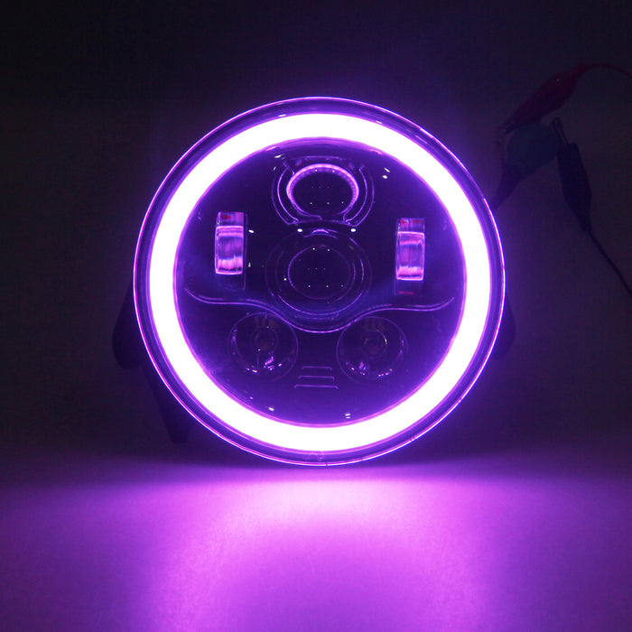 7 inch RGB halo LED headlight for Harley Davidson Street Glide Road King Softail - Sunpie