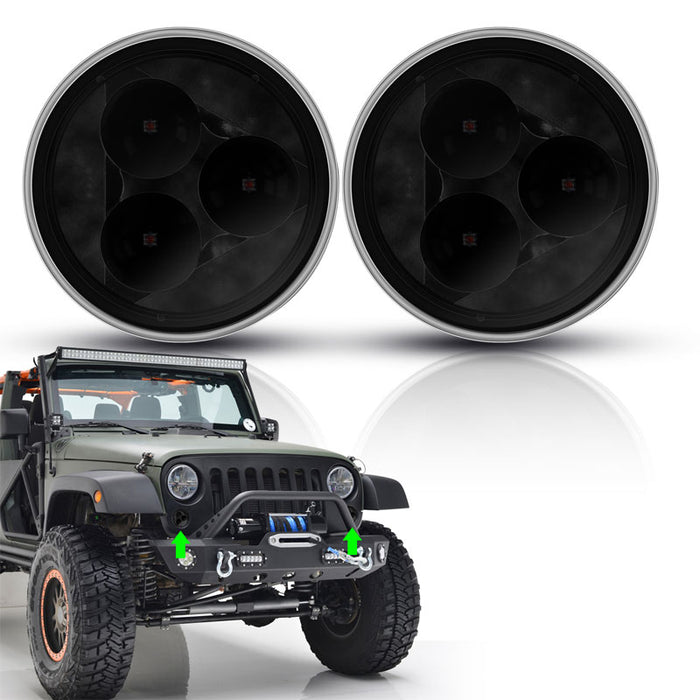 Amber/Smoke LED Front Turn Signal Lights for 2007-2018 Jeep Wrangler JK JKU (2pcs/set)