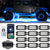 Sunpie 12 Pod RGB-W LED Rock Lights Kits for Off Road Truck ATV SUV Under Wheel 4X4