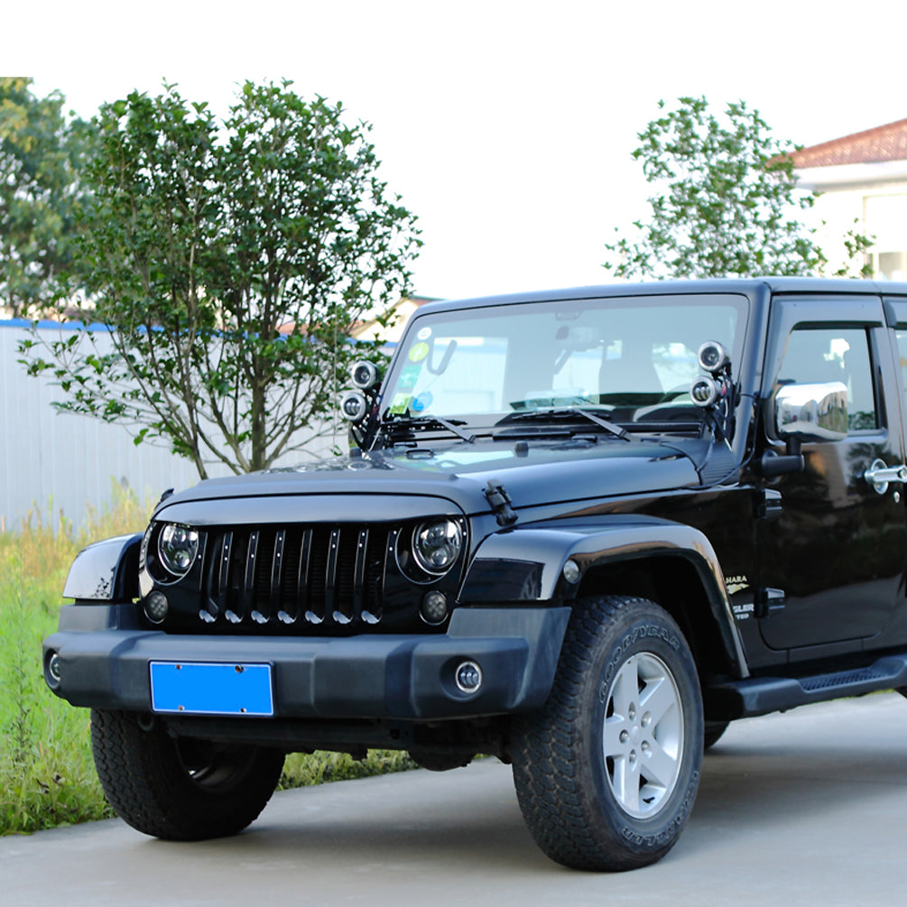 White Halo Ring 4 Inch LED Fog Light for Jeep Wrangler TJ LJ JK CJ-8  CJ-7 (2pcs/set)