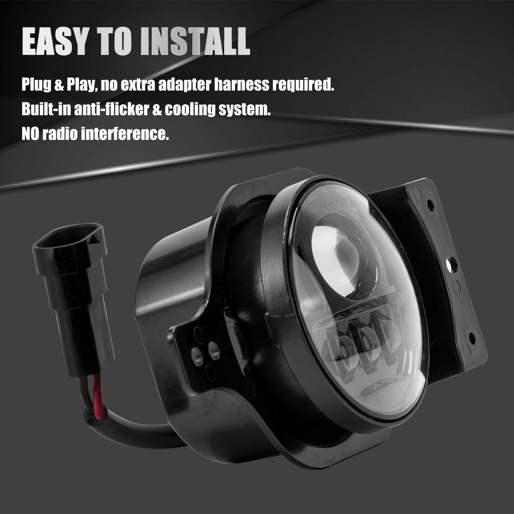9" DOT LED Headlights with White Halo DRL & 4" LED Fog Lights Combo Kit for 2018-2026 Jeep Wrangler JL JLU 4xe & Jeep Gladiator (JT)