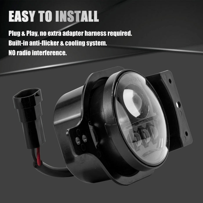 9 inch DOT White Halo DRL LED Headlights & 4 inch LED Fog Lights Combo Kits For 2018-2025 Jeep Wrangler JL JLU Jeep Gladiator (JT)