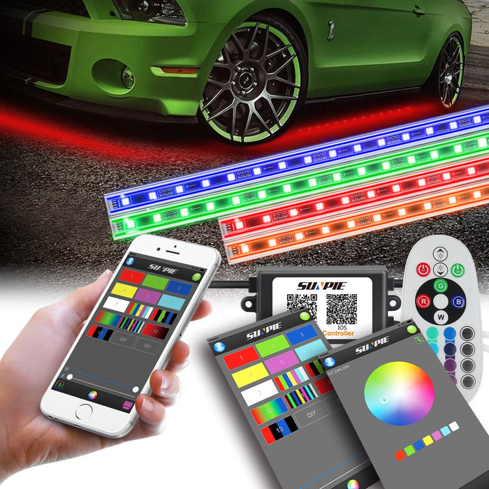 Sunpie multi-color RGB LED strip neon lights kit APP & remote control