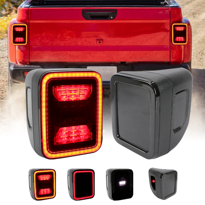 Smoked LED Tail Lights for 2019-2024 Jeep Gladiator JT (Pair)