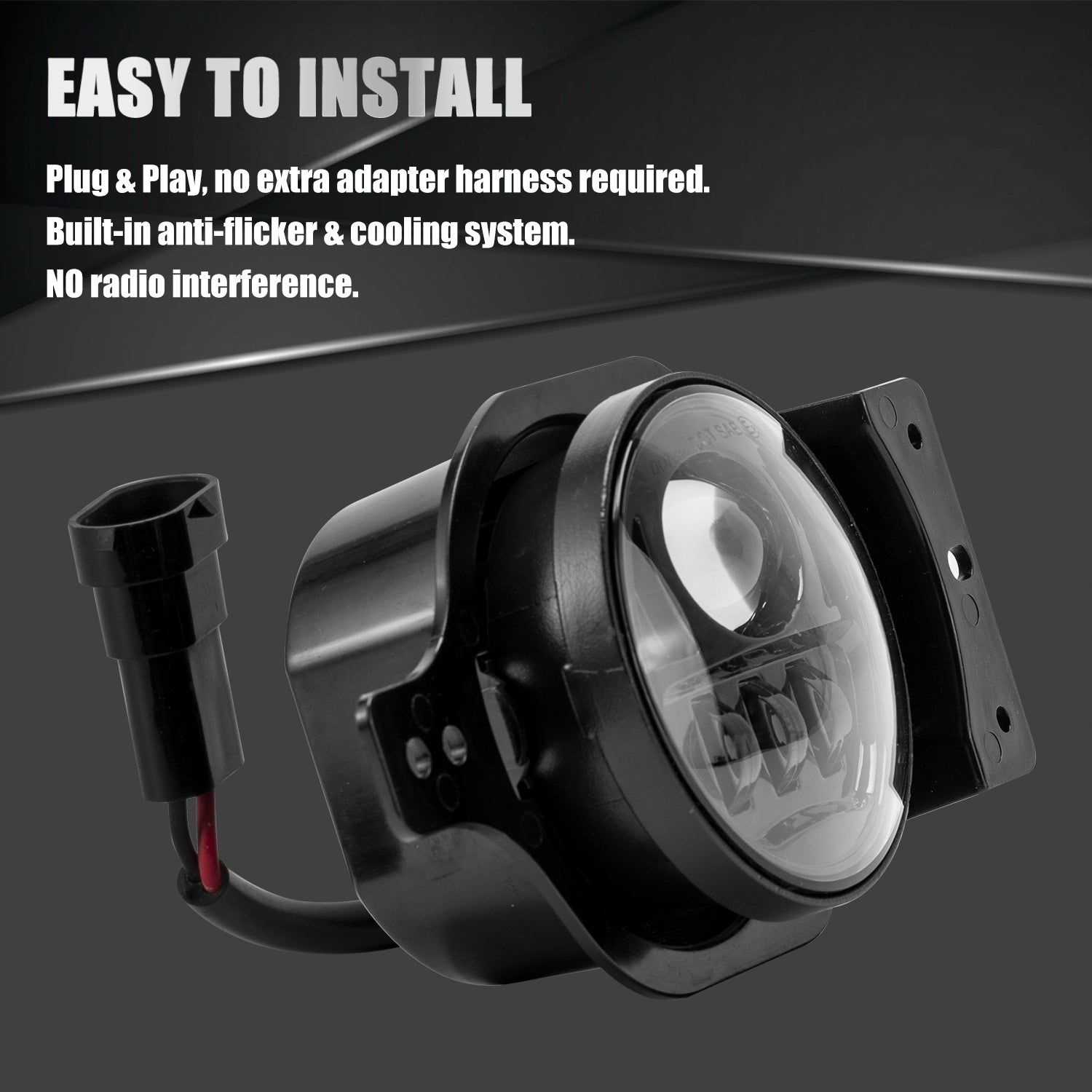 9"Black High/Low Beam LED Leadlights & 4" 5D LED Fog Lights Combo Kit for 2018-2026 Jeep Wrangler JL 4XE & Jeep Gladiator