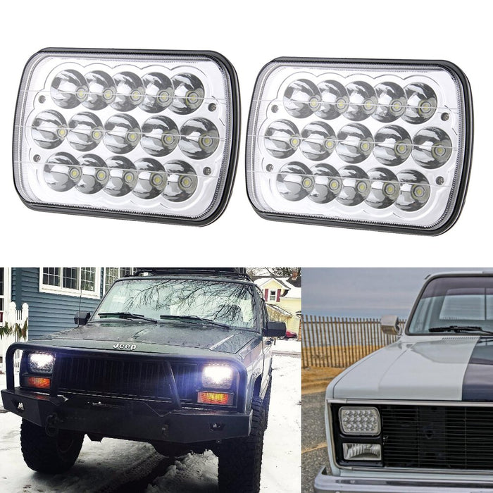 5x7 inch Led Headlights for Jeep Wrangler YJ XJ Led Truck Headlights for  GMC Ford Super