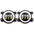 Sunpie 7" White DRL/Amber Turn Signal halo Headlights/4" Fog Light combo set