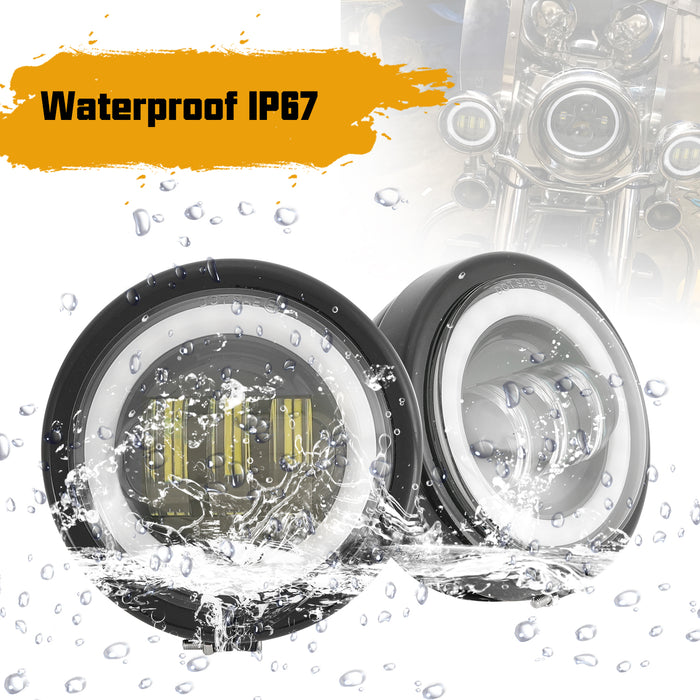 4.5 inch RGBW LED Passing Lights Fog Lights For Harley-Davidson (2pcs/set)