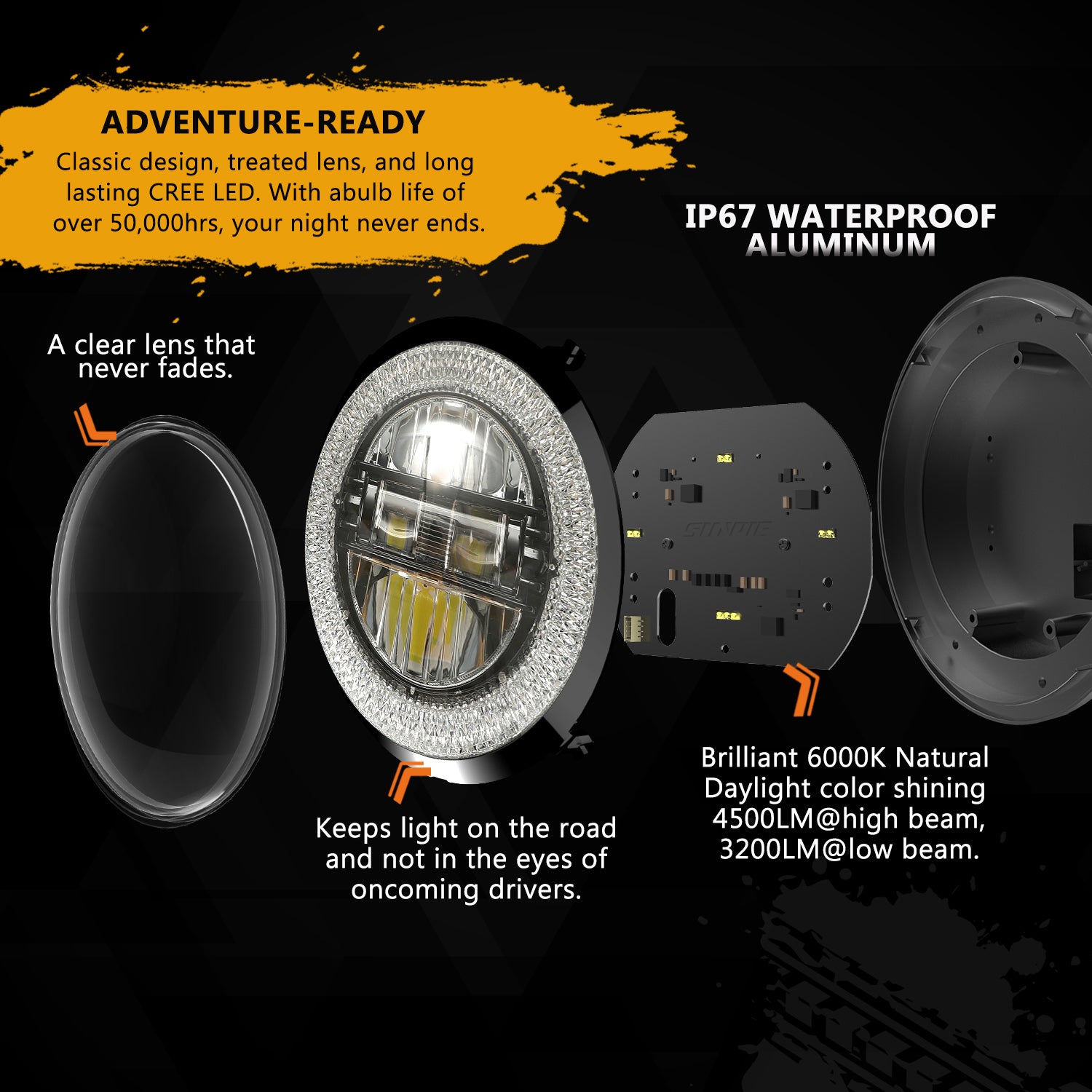 9 inch Diamond Series RGB Halo LED Headlight for 2018-2026 Jeep Wrangler 4xe JL/JLU (2 Doors/4 Doors) & Jeep Gladiator JT (2Pcs/Set)