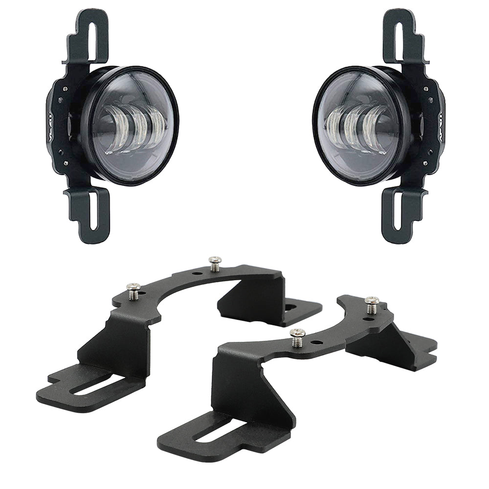 4" LED Fog Light Mounting Brackets for Jeep JK Hard Rock & JT