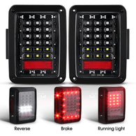 (2pcs/set) 2007-2018 Jeep Wrangler JK JKU Smoked LED Tail Lights