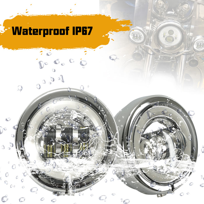 4.5 inch RGBW LED Passing Lights Fog Lights For Harley-Davidson (2pcs/set)