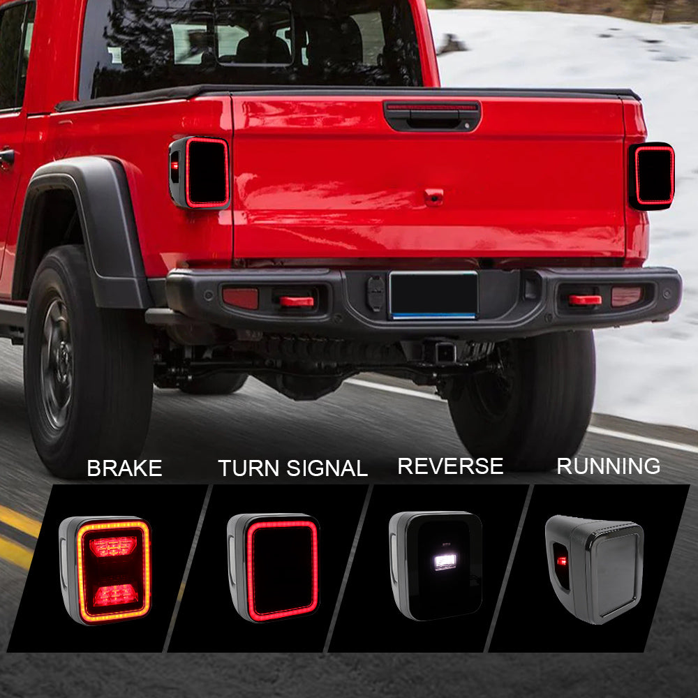 LED Tail Lights for 2019-2026 Jeep Gladiator JT (2pcs/set)
