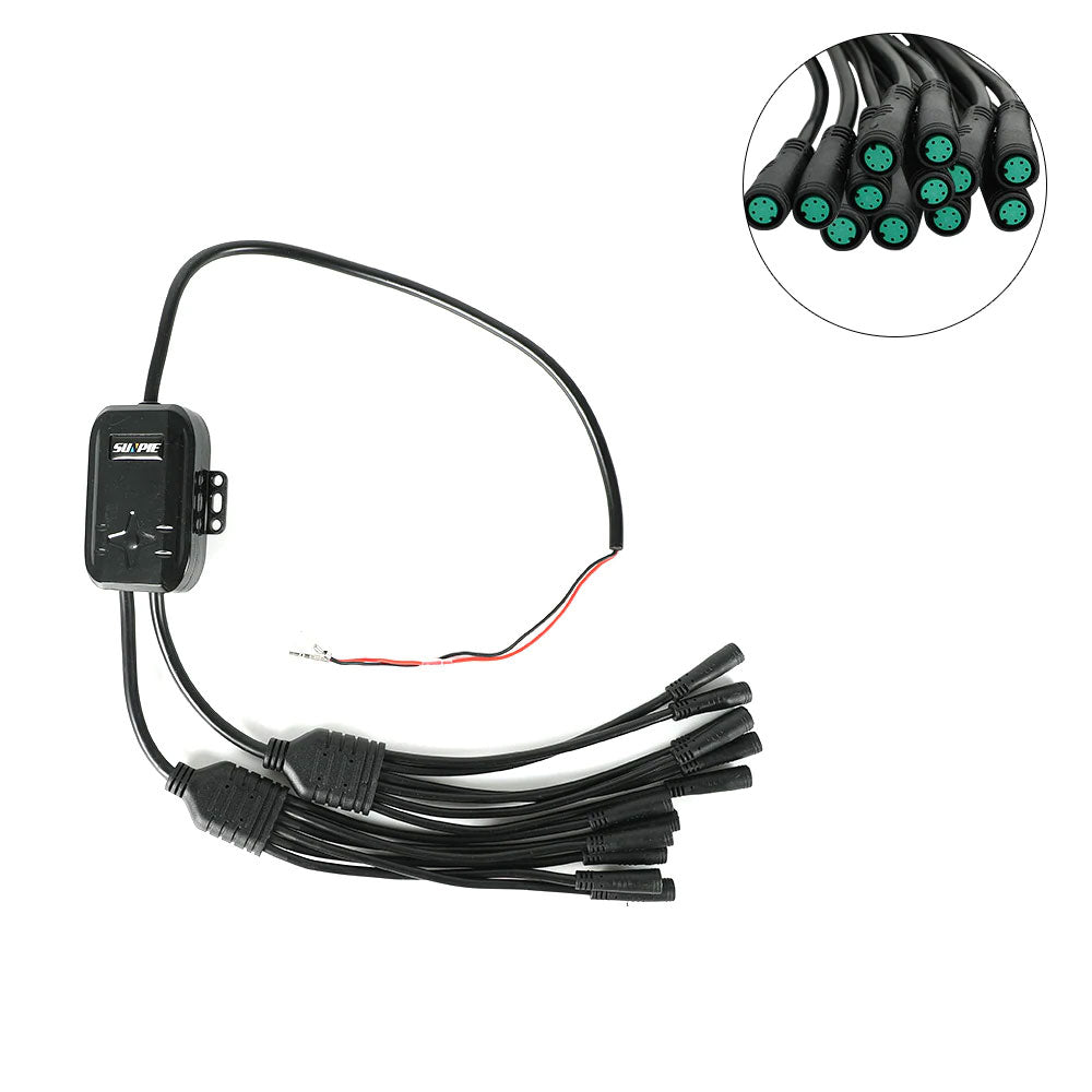 4PCS/6PCS/8PCS/12PCS/16PCS RGBW Rectangle Series Rock Lights Replacement Control Box (5-Pin Green)