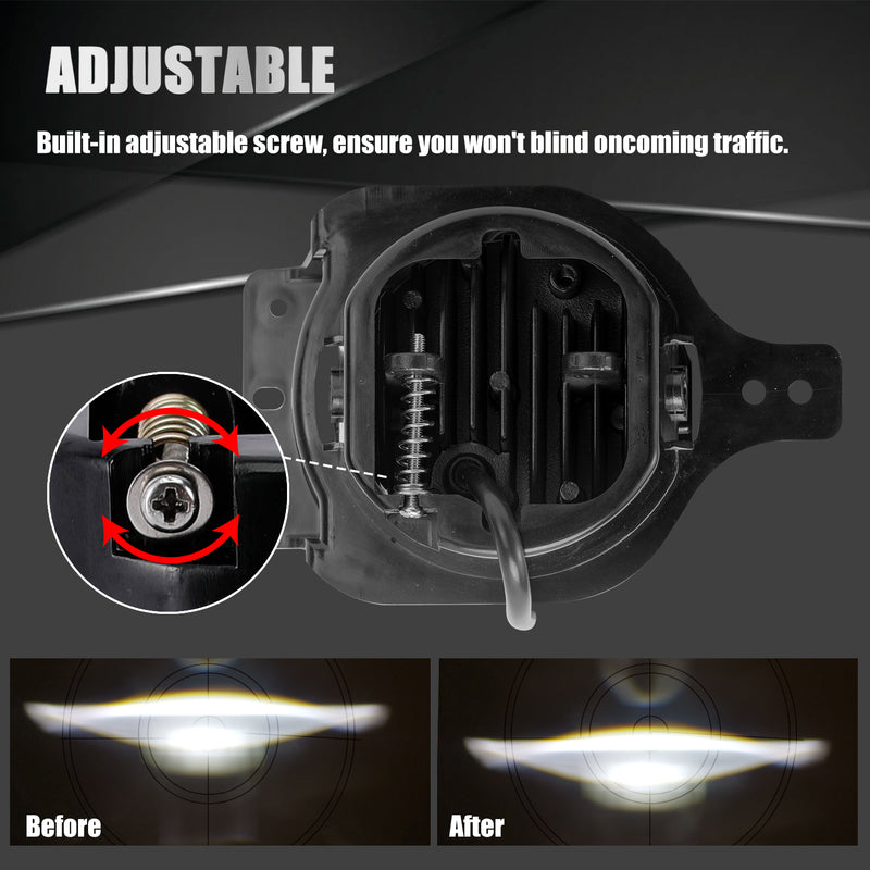 7" LED Halo Headlights with Amber Turn Signal White DRL for 1997-2018 Jeep Wrangler TJ LJ JK JKU(2pcs/set)