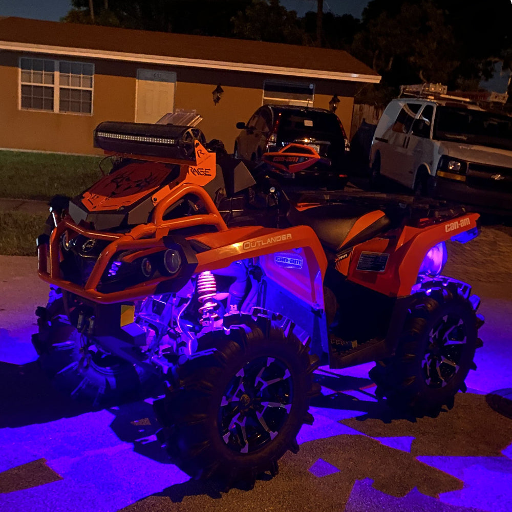 8 Pod RGBW underglow Hexagonal Series LED Rock Lights Bluetooth Multicolor Neon LED Light Kit