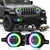 4 inch RGB Halo Rotating LED Fog Lights For 2018-2023 Jeep Wrangler JL JLU Jeep Gladiator (JT) (2pcs/set)
