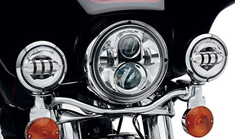 Chrome LED Projector Daymaker Headlight Passing Lights Harley Touring