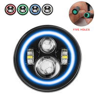 1Pc RGB-W Halo LED Headlight (5 Pin Green new product)