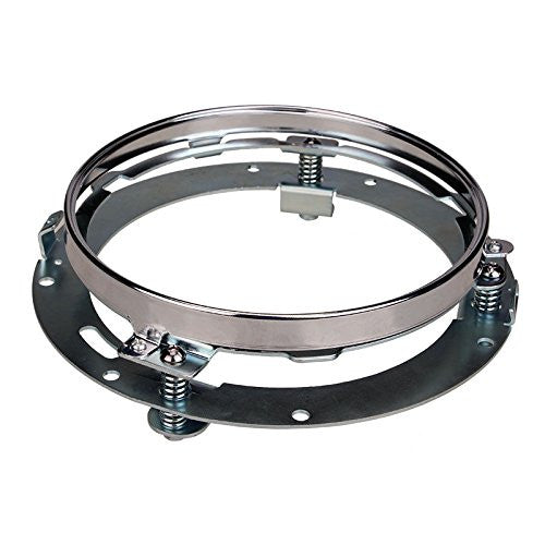 Sunpie 7 inch Chrome RGBW Headlight with Bracket Mounting Ring Combo Kits for Harley
