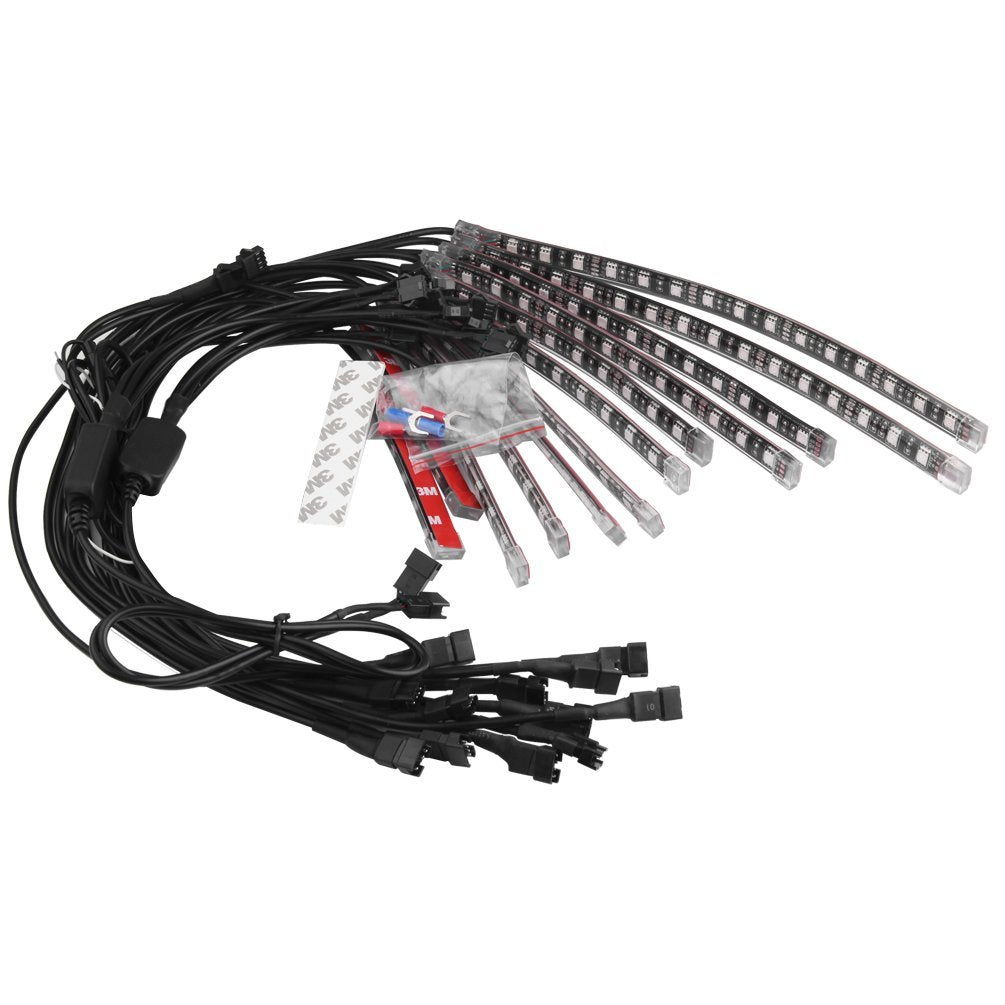 Sunpie 12 pcs motorcycle LED Light Kit Strips with Bluetooth Remote - Sunpie