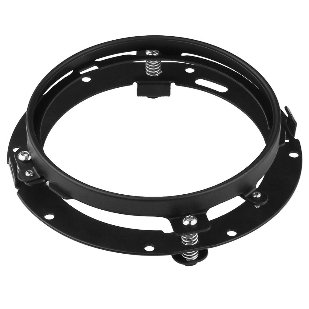 (Chrome/Black) 7" Harley  Headlight/ 4.5" Fog Lights/ Bracket Mounting Ring Kit