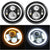 Sunpie 7" White DRL/Amber Turn Signal halo Headlights/4" Fog Light combo set