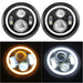 Sunpie 7" LED Headlight with Halo Angel Eye Ring & DRL & Turn Signal Lights - Sunpie