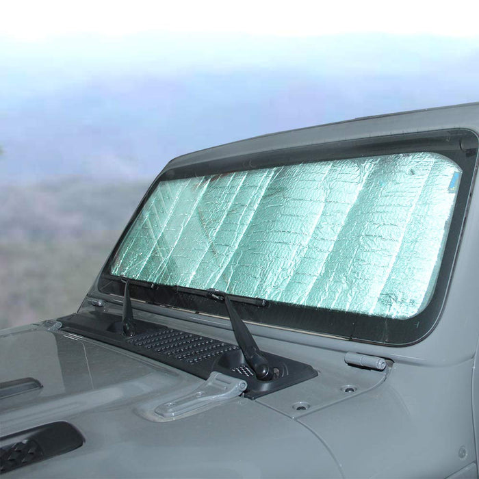 Jeep Wrangler JL JLU Front Windshield Sunshade Sun Shade Sun Visor 2018 2019 Interior Accessories