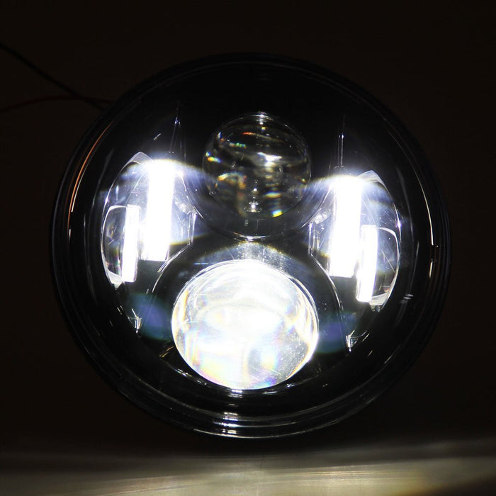Sunpie 7" LED Headlight For Harley Davidson Motorcycle daymaker Black - Sunpie