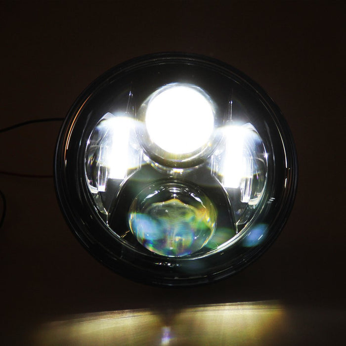 Sunpie 7" LED Headlight For Harley Davidson Motorcycle daymaker Black - Sunpie
