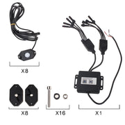 RGB underglow LED Rock Lights Bluetooth Multicolor Neon LED Light Kit - Sunpie