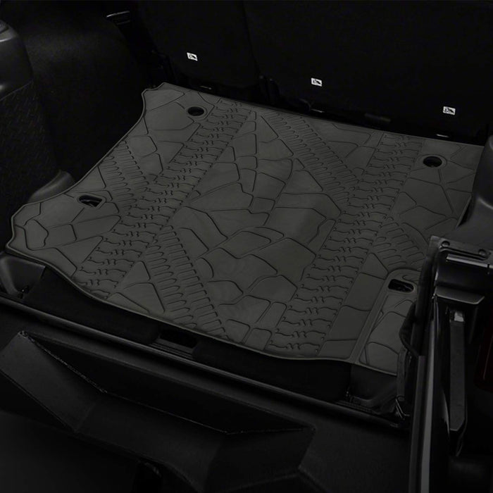 Jeep Wrangler Unlimited 4 door rear cargo mat cargo trunk liner black textured 2012-2018