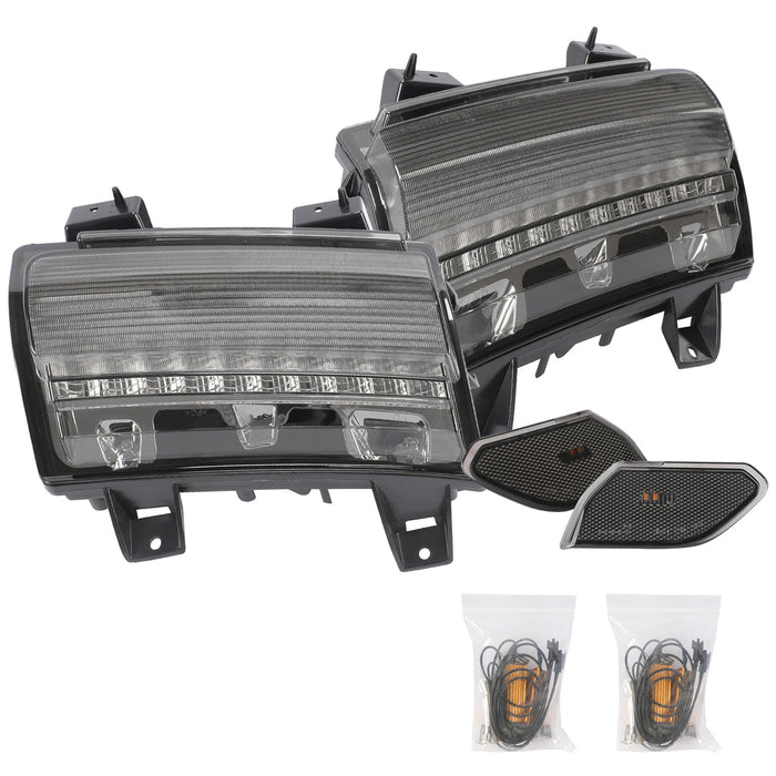 LED Fender Lights and Side Marker Lights (DOT) with Turn Signal Function for 2018-2025 Jeep Wrangler 4xe JL/JLU and Jeep Gladiator