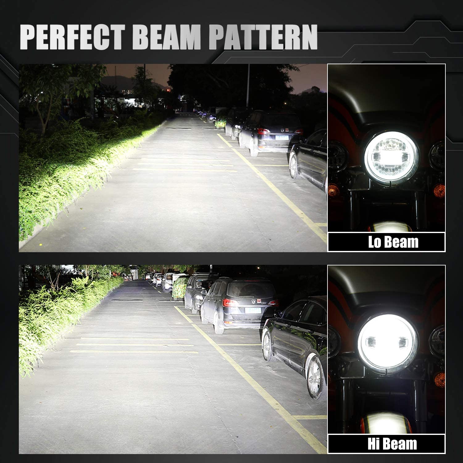 7" Halo LED Headlights & 4" Fog Lights 3D Lens with White DRL & Amber Turn Signal Combo Kit for 2007-2018 Jeep Wrangler JK JKU