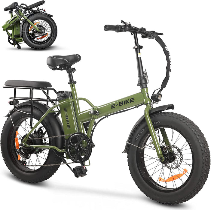 Straight Rods Electric Bike, 36V 10Ah 500W Motor 20''x4.0 Fat Tire 25 Mph 7 Speed Shifter Removable Lithium-ion Battery