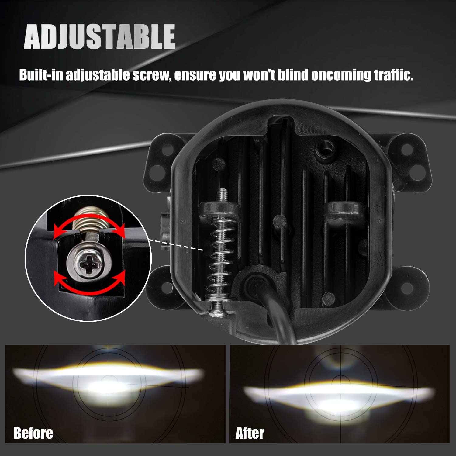 7" Halo LED Headlights & 4" Fog Lights 3D Lens with White DRL & Amber Turn Signal Combo Kit for 2007-2018 Jeep Wrangler JK JKU