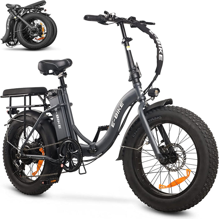 Curved Rods Electric Bike for Adults, 500W Motor 20''x4.0 Fat Tire Bikes 25Mph Shimano 7 Speed Shifter Electric Bicycle 36V 10Ah E-Bikes Removable Lithium-ion Battery
