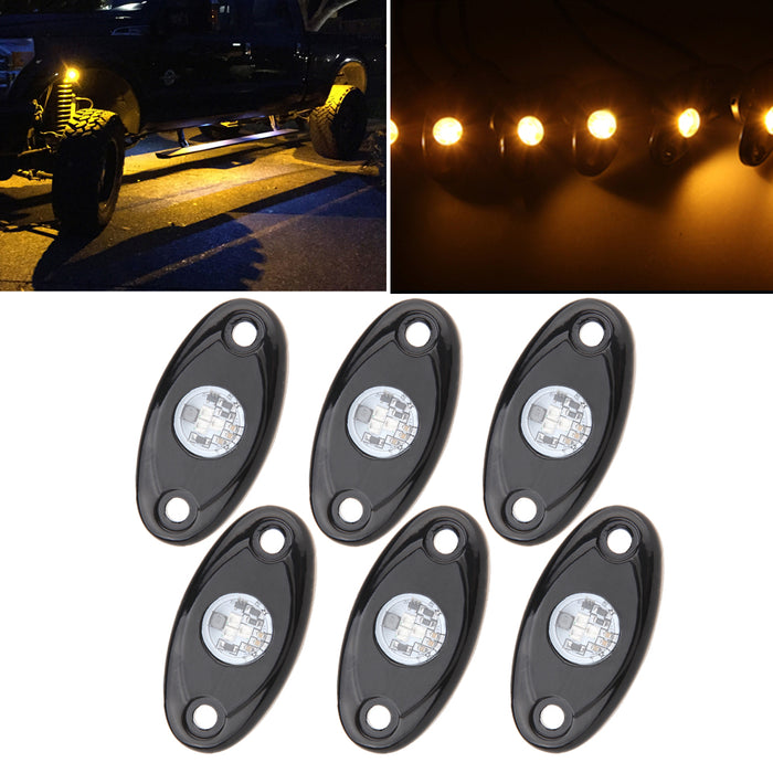 Sunpie 6 pod LED Rock Lights Kit for Off Road Jeep Truck Car ATV SUV (5 Colors Available)