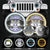 7" LED Headlights Halo White DRL & Amber Turn Signal + 4" Fog Lights for 1997-2018 Jeep Wrangler TJ LJ JK JKU